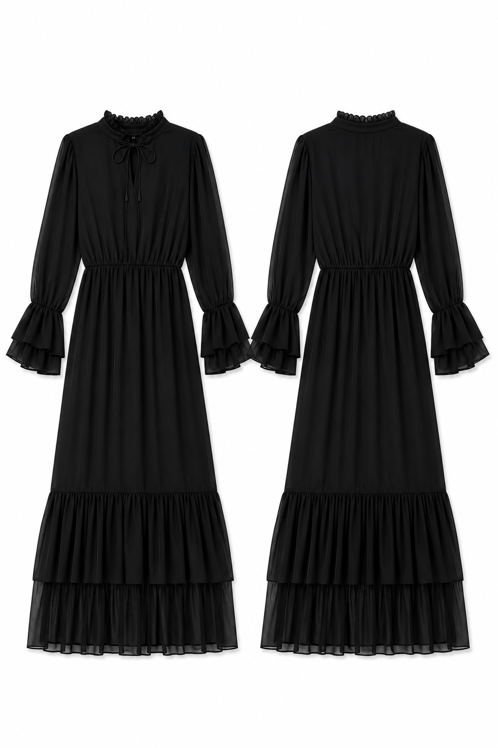 Black Peony Dress