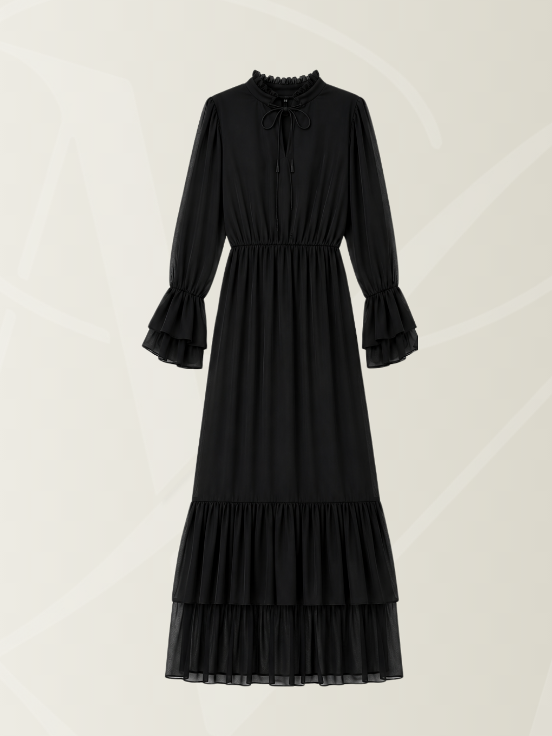 Black Peony Dress